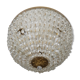 Ceiling light basket with 3 lights in gilded brass