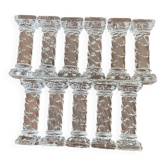 Lot 11 resting knives in Sèvres crystal, Crystal Depose.