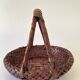 Japanese Ikebana basket, woven bamboo, 1960