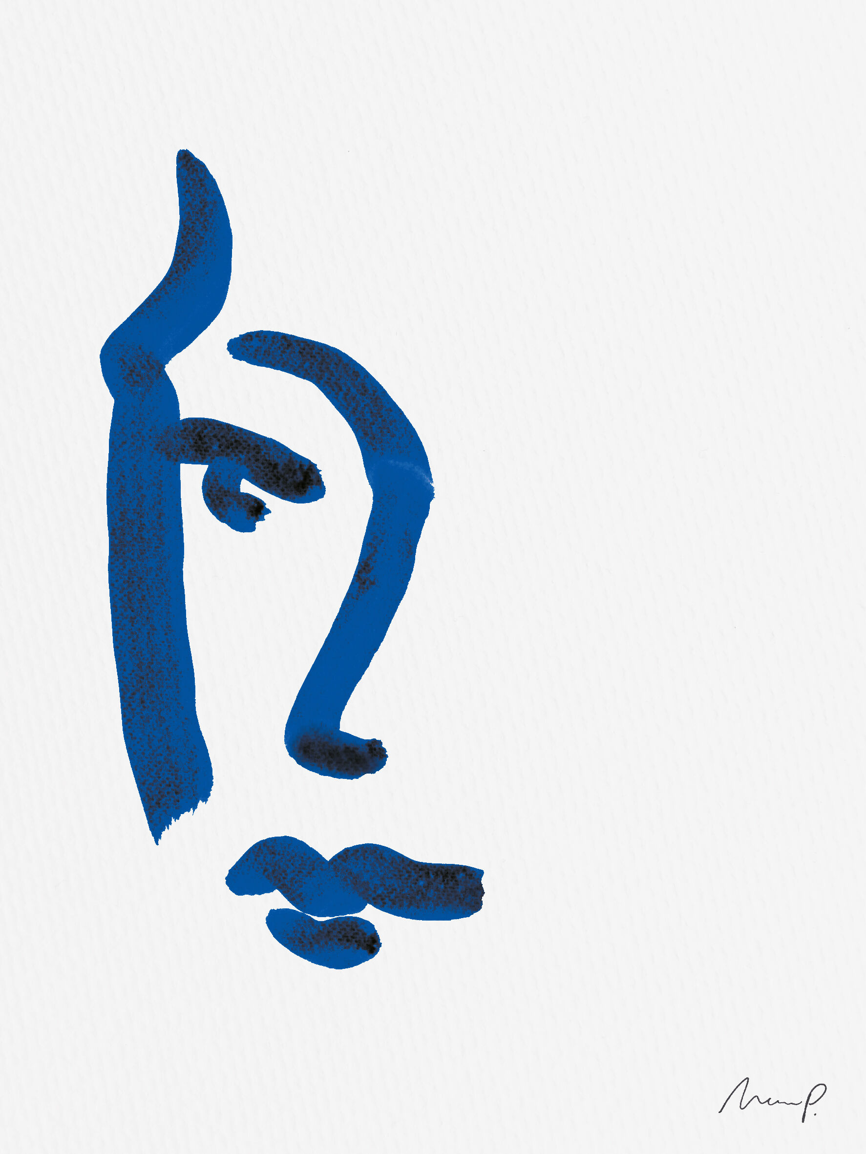 Illustration "Blue Portrait 5"