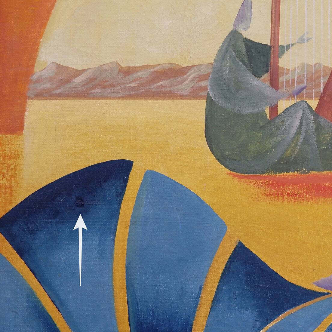 Walter Lewy 1905-1995 Surrealist scene - signed and dated 1974.