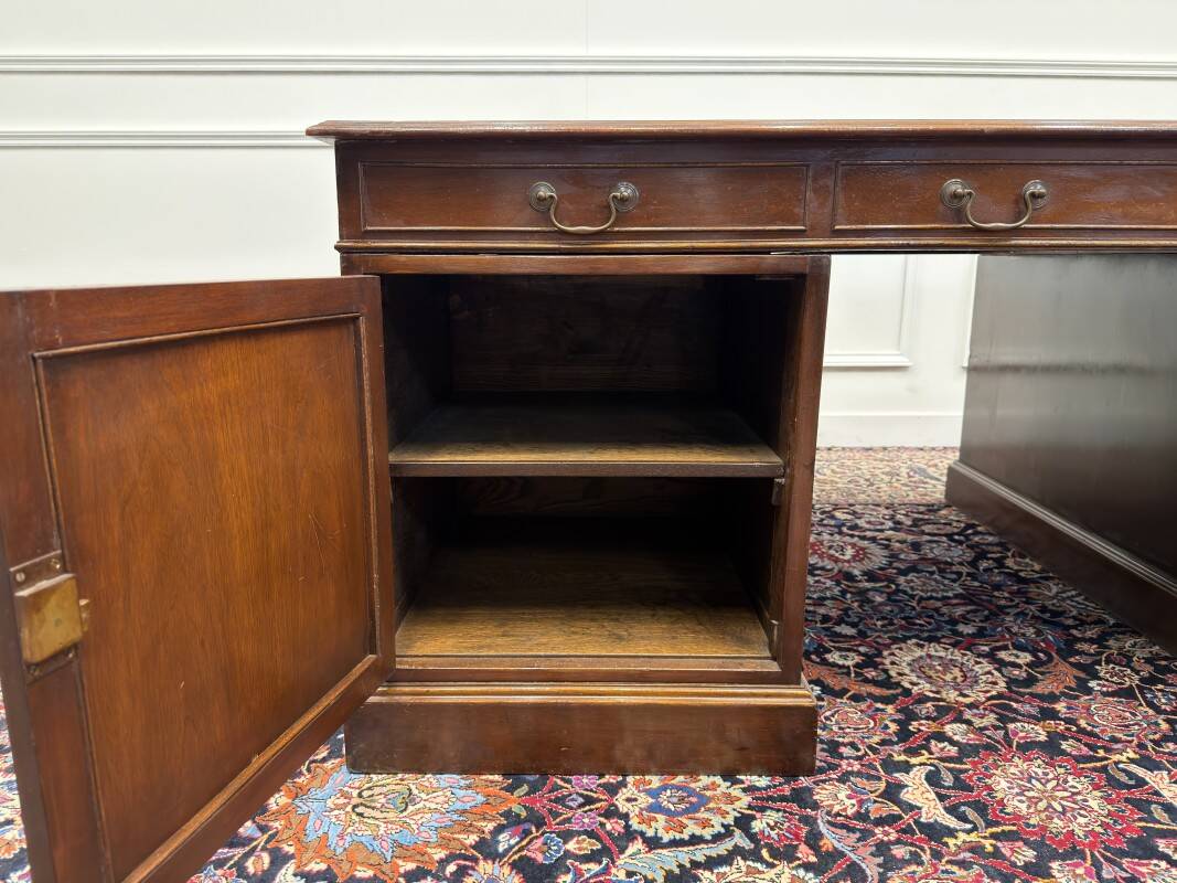 Large Antique English Desk Partnerdesk