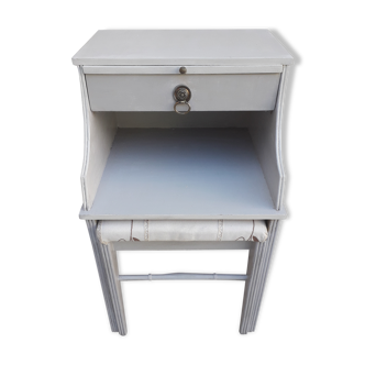 Meuble telephone avec son tabouret intégré et sa tablette pour n° tel