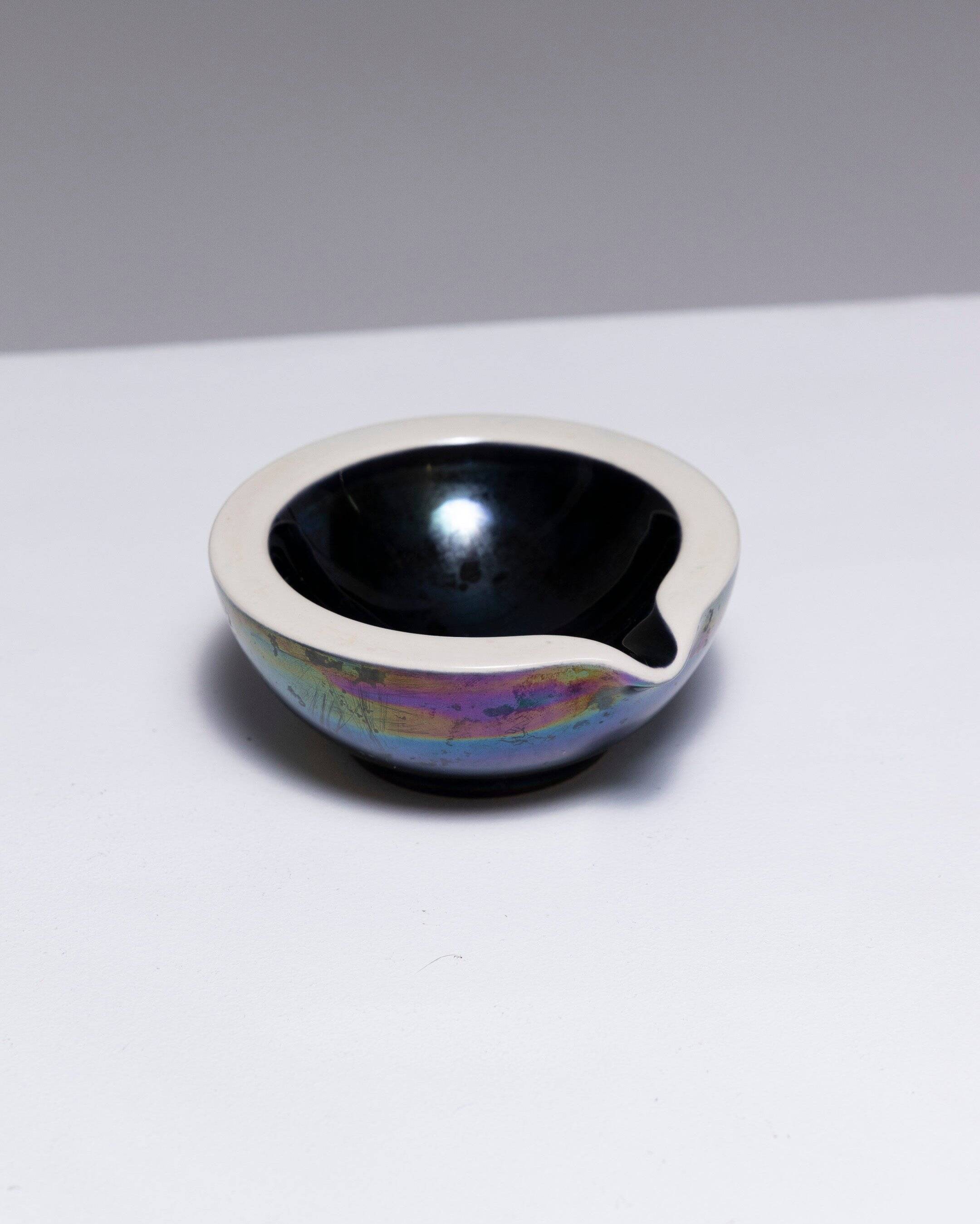 Half earthenware ashtray, verceram, 1950s