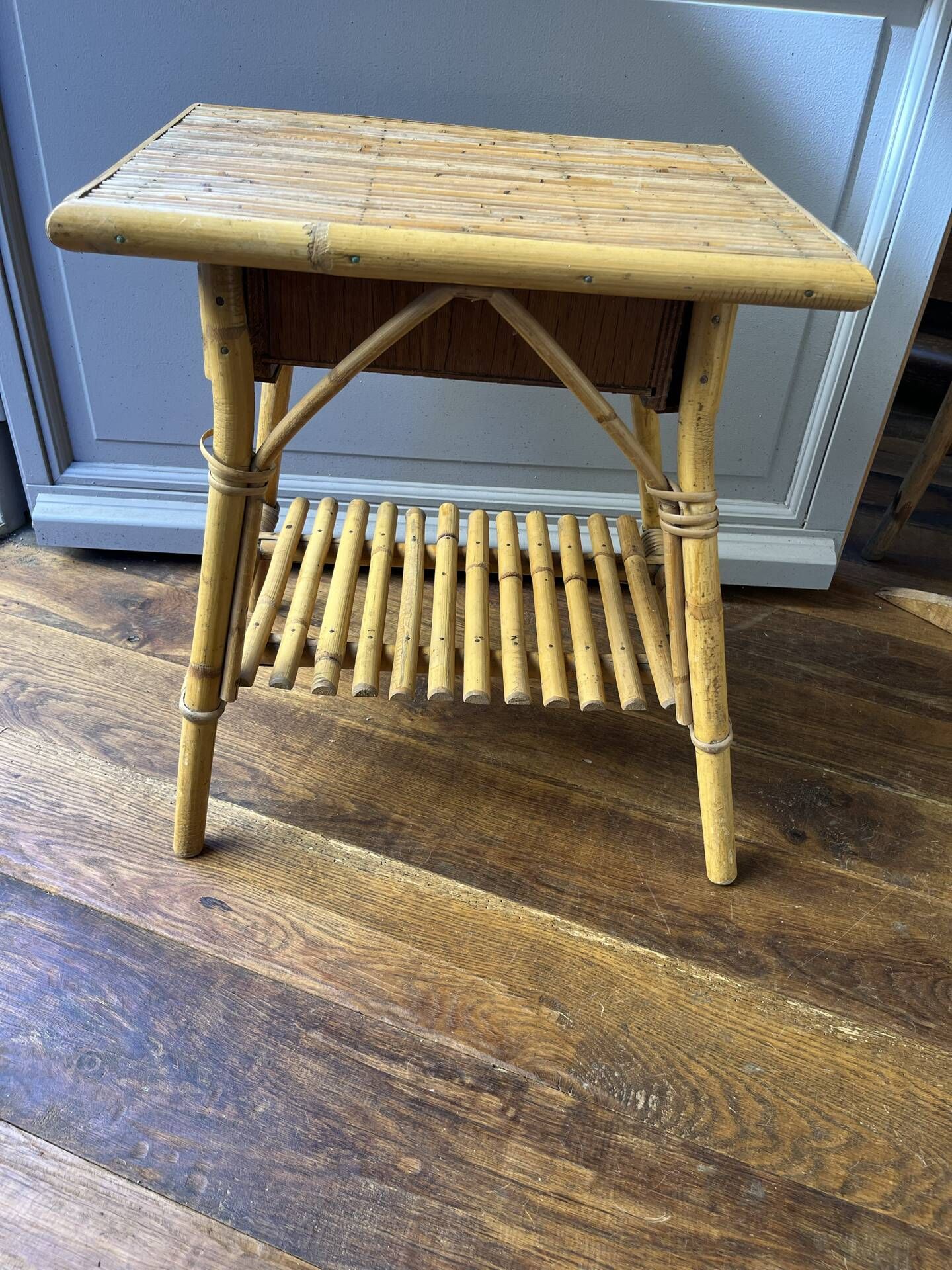 Bamboo bedside table 1960