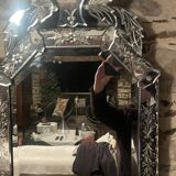 Venetian mirror 19th / 20th century Height 91 x 48.5 x 4 cm