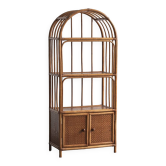 Bamboo Cabinet / Bookcase, France, 1980s