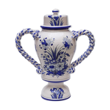 Covered pot in earthenware