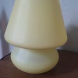 Pair of mushroom glass bedside lamps