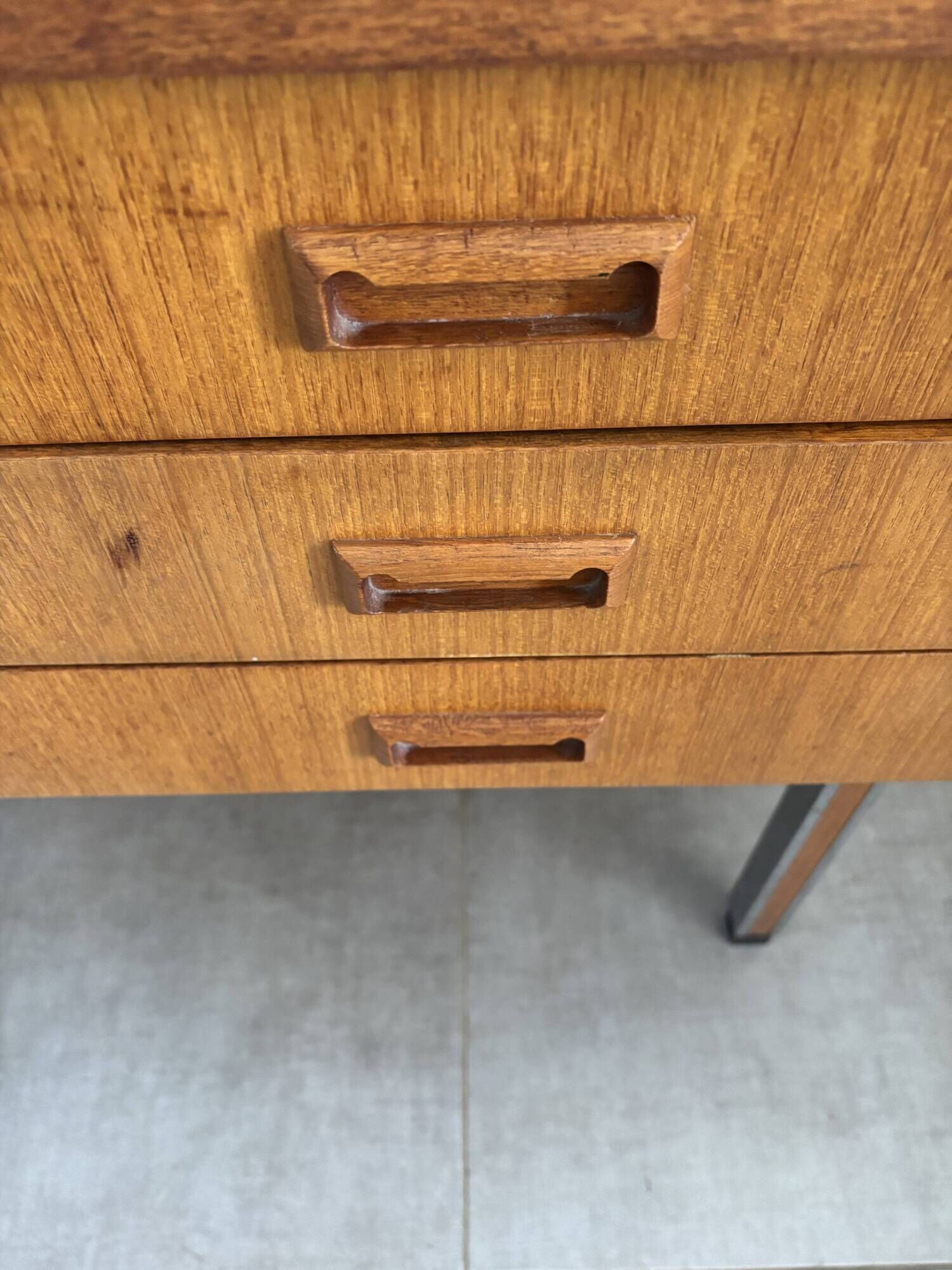 Coiffeuse scandinave vintage en teck, années 60