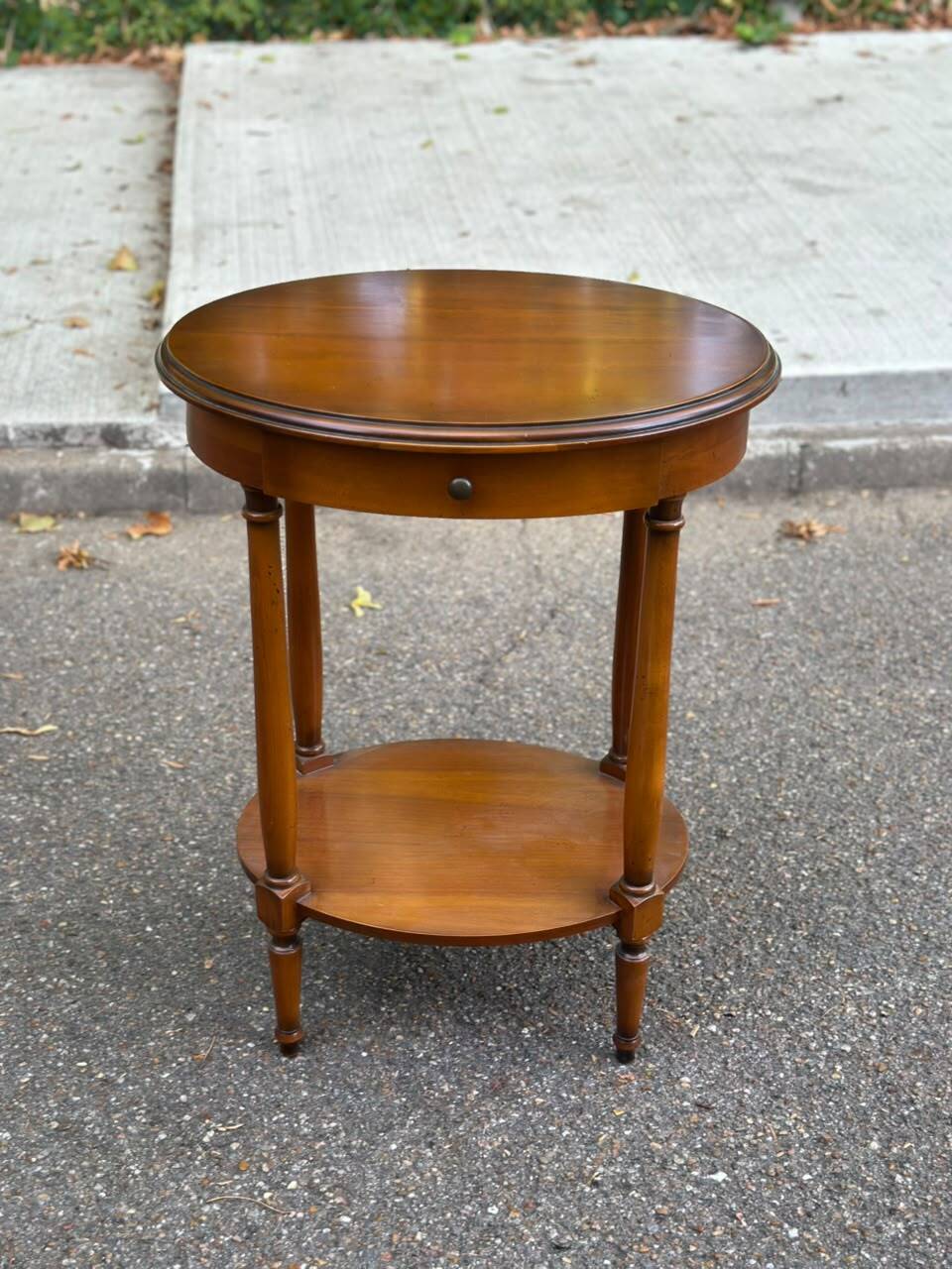 Bouillotte table guéridon oval in Louis XVI style certified NF Furniture