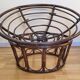 Vintage rattan love seat armchair