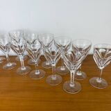 12 crystal wine glasses Lorraine Lemberg Bristol size