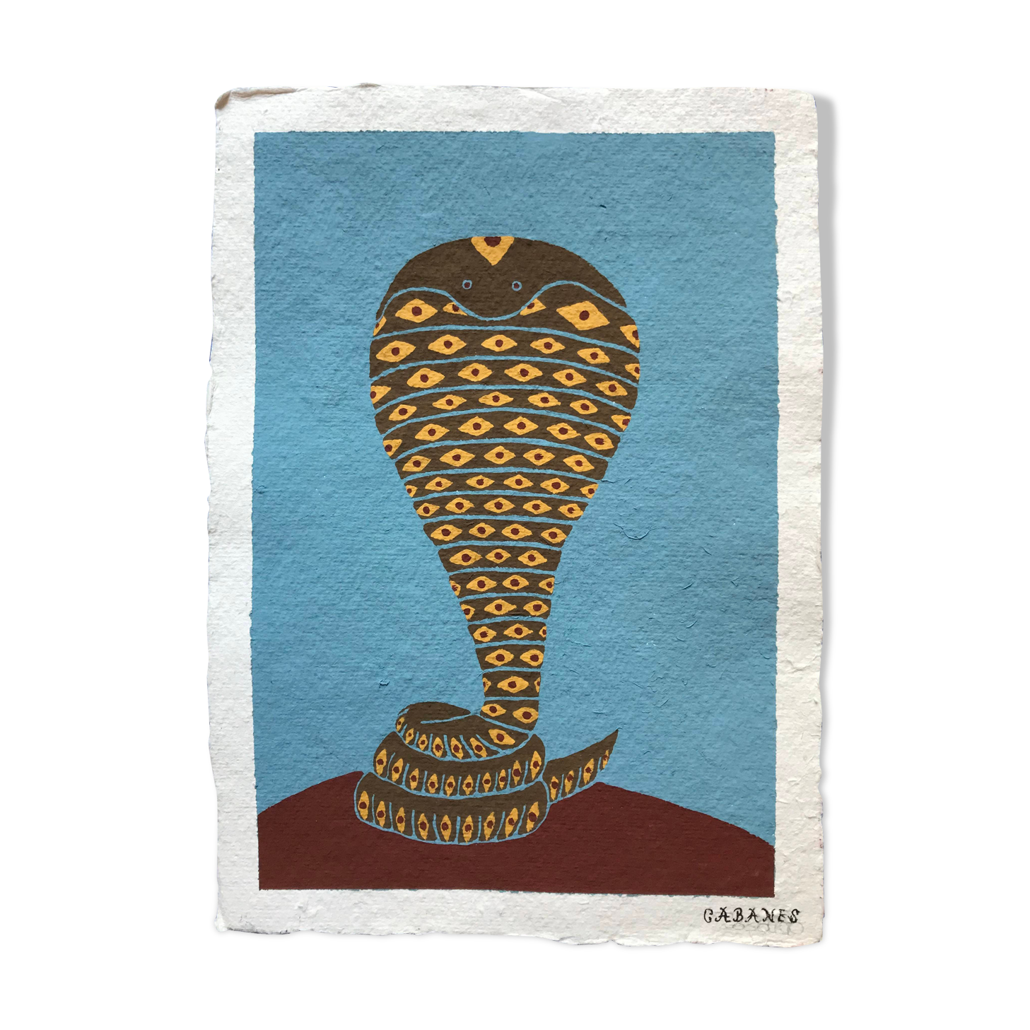 Painting Camille Cabanes - Snake - Eye