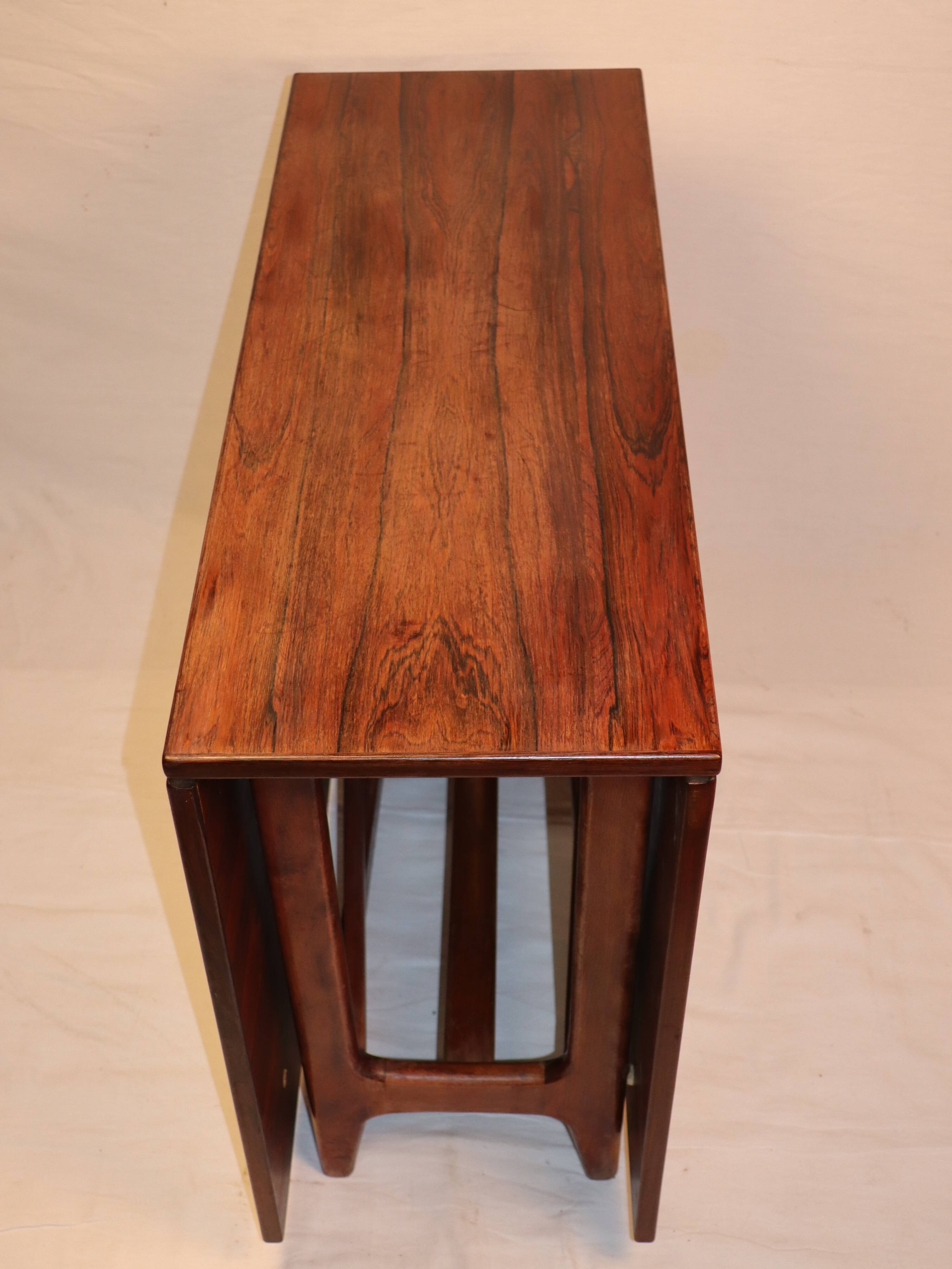 Bendt Winge scandinavian rosewood expandable table, 1960