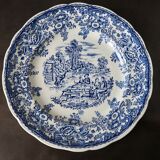 Set de 15 assiettes plates à motifs anglais Lunéville
