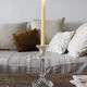 Glass candle holder