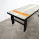 Ceramic Coffee Table Jean Jaffreux 1950s - Metal & Vintage Orange