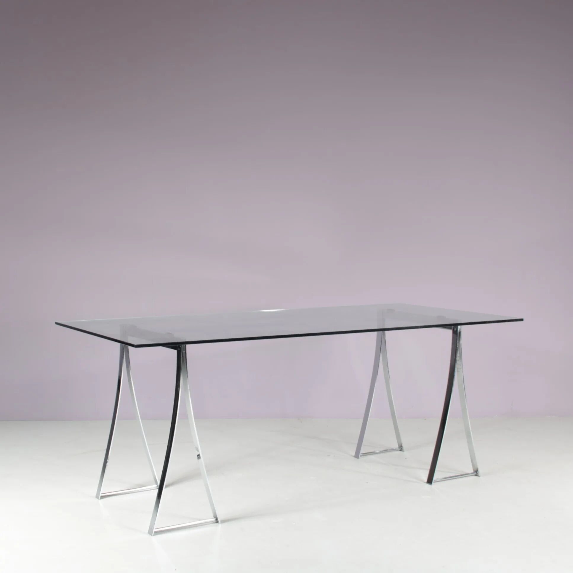 1970s “T07” Trestle dining table by Peter Ghyczy, Netherlands