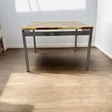 Table basse carrée vintage en onyx