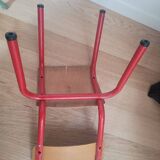 Chaise enfant scolaire écolier vintage bois