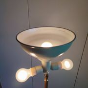 Lampadaire italien onyx et laiton