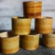 Six espresso cups in vintage sandstone