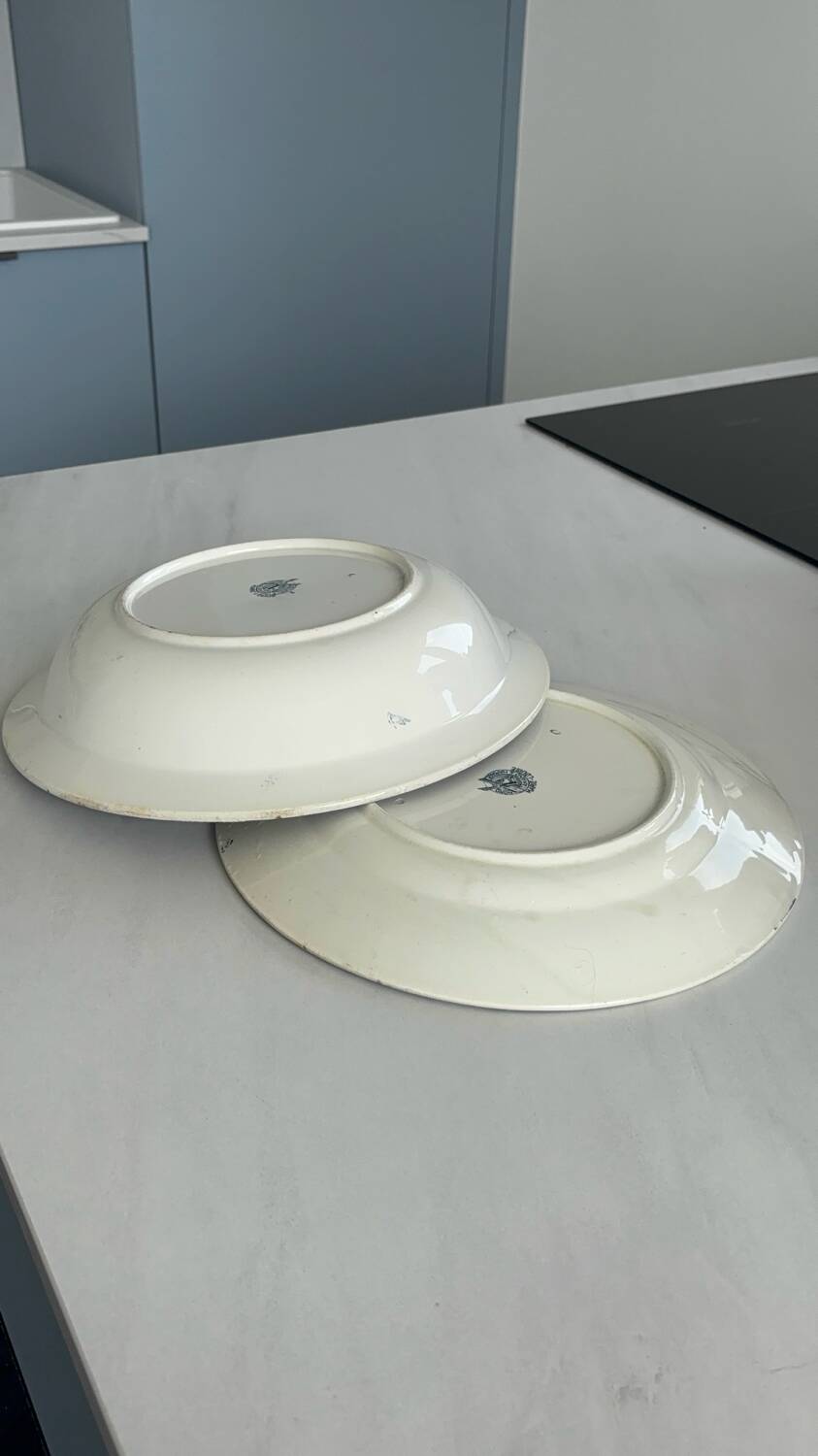 Old Saint-Amand & Hamage model Marie-Louise terrine bowls