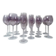 17 amethyst crystal glass goblets