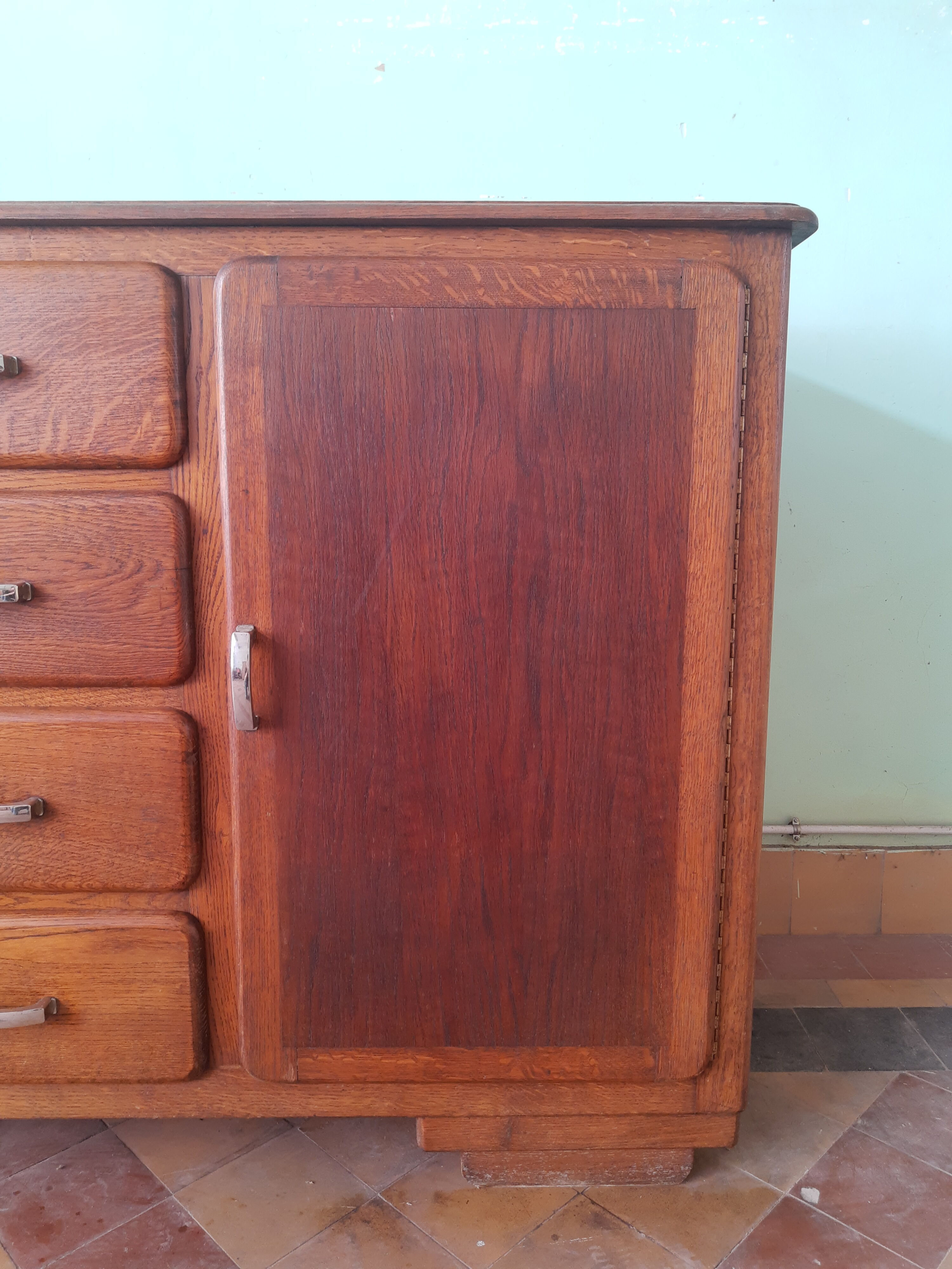 Vintage oak bottom mado sideboard