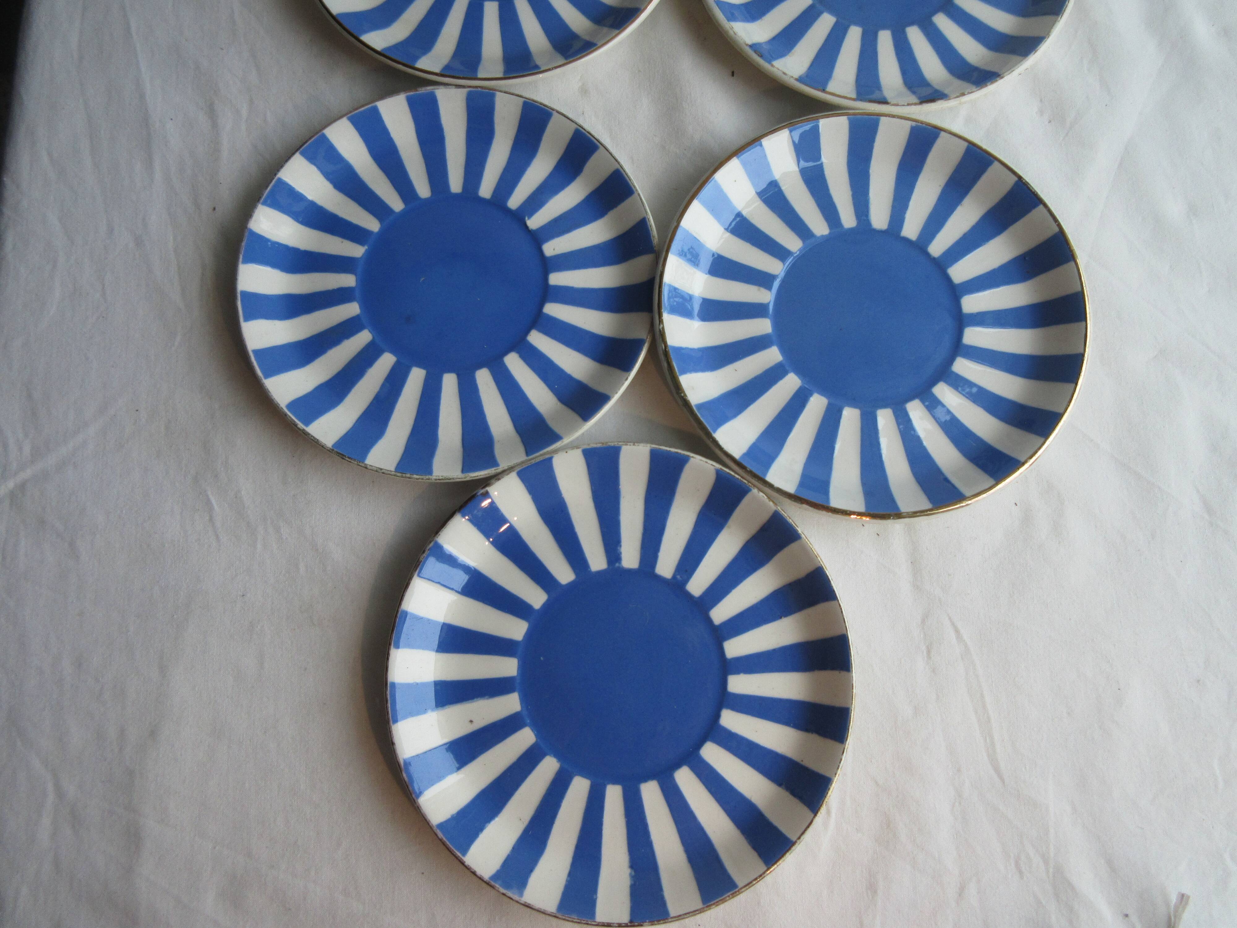 6 bread plates, model Fox Trott Sarreguemines