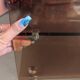 Smoked plexiglass side table