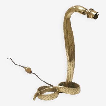 Lampe en bronze cobra vintage 1950