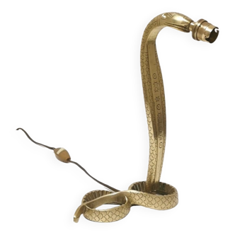 Lampe en bronze cobra vintage 1950