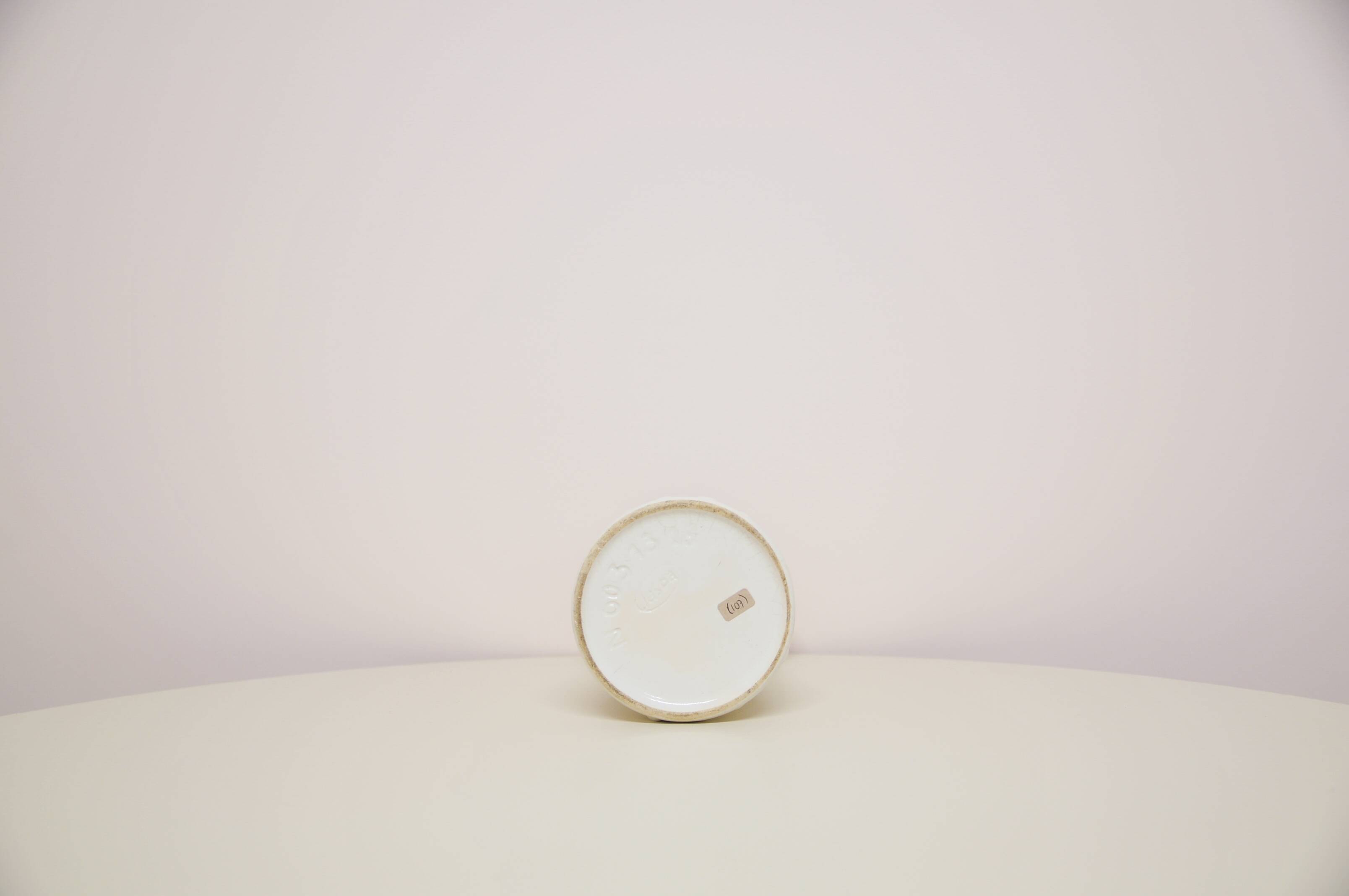 vintage white West Germany can vase Jasba