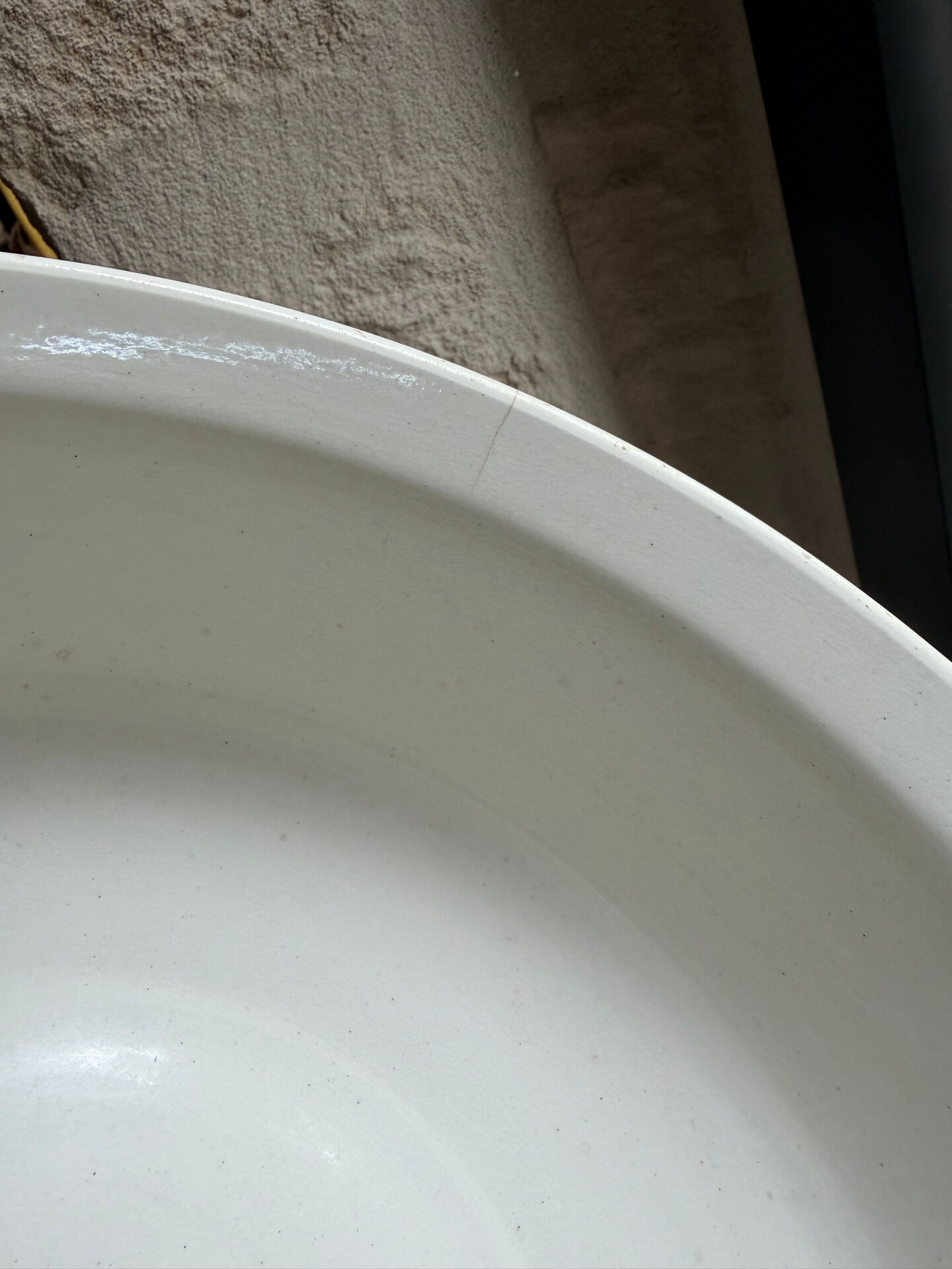 Large earthenware salad bowl