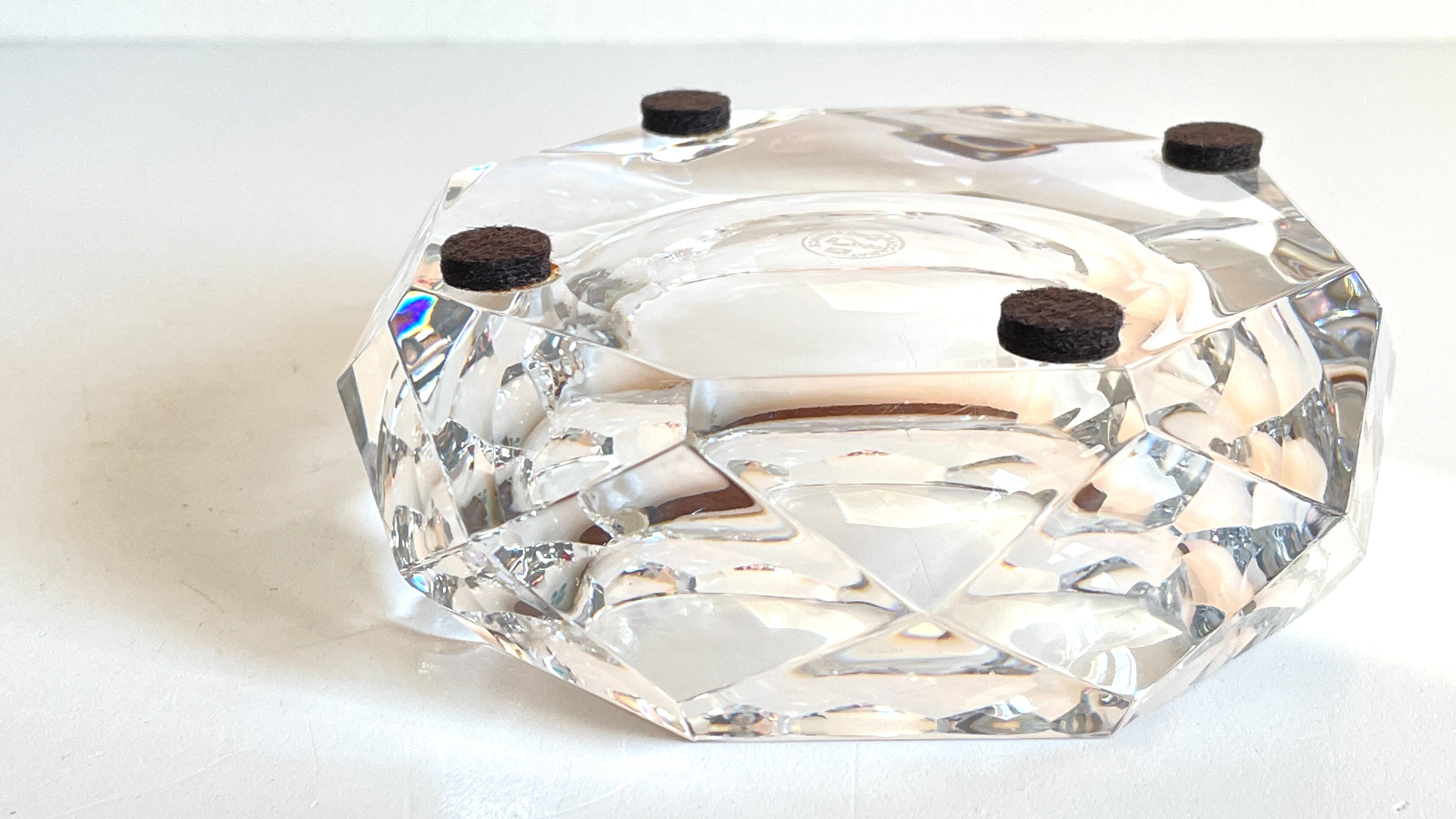 Baccarat crystal pocket ashtray, France