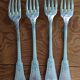 9 silver-plated Art Nouveau forks 1900-1920 with daisy decoration