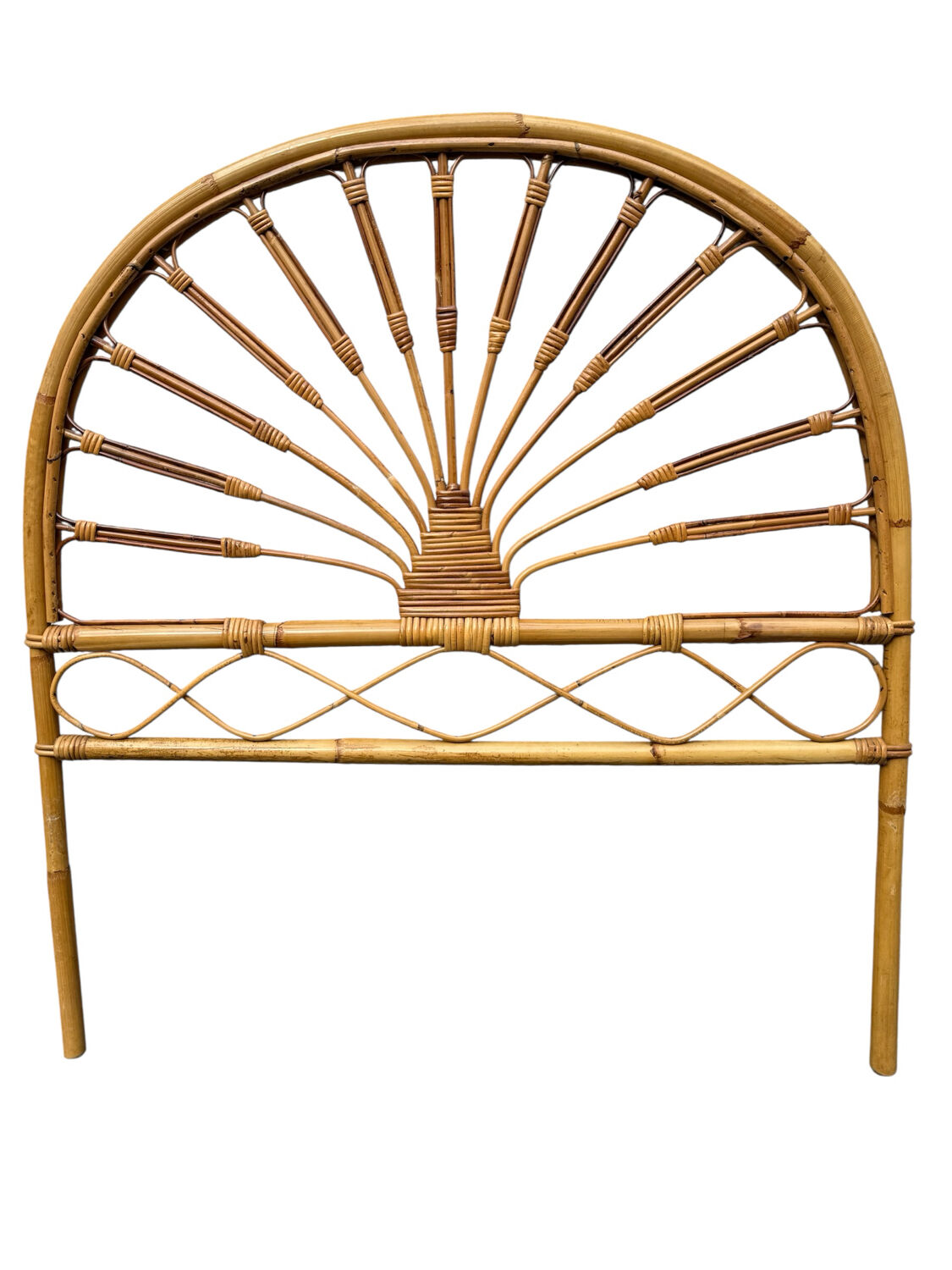 Pair of 1960s rattan headboards from France