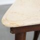 Antique Thonet design side table from the early 20th century with a natural stone top