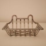 Metal wall-mounted soap holder