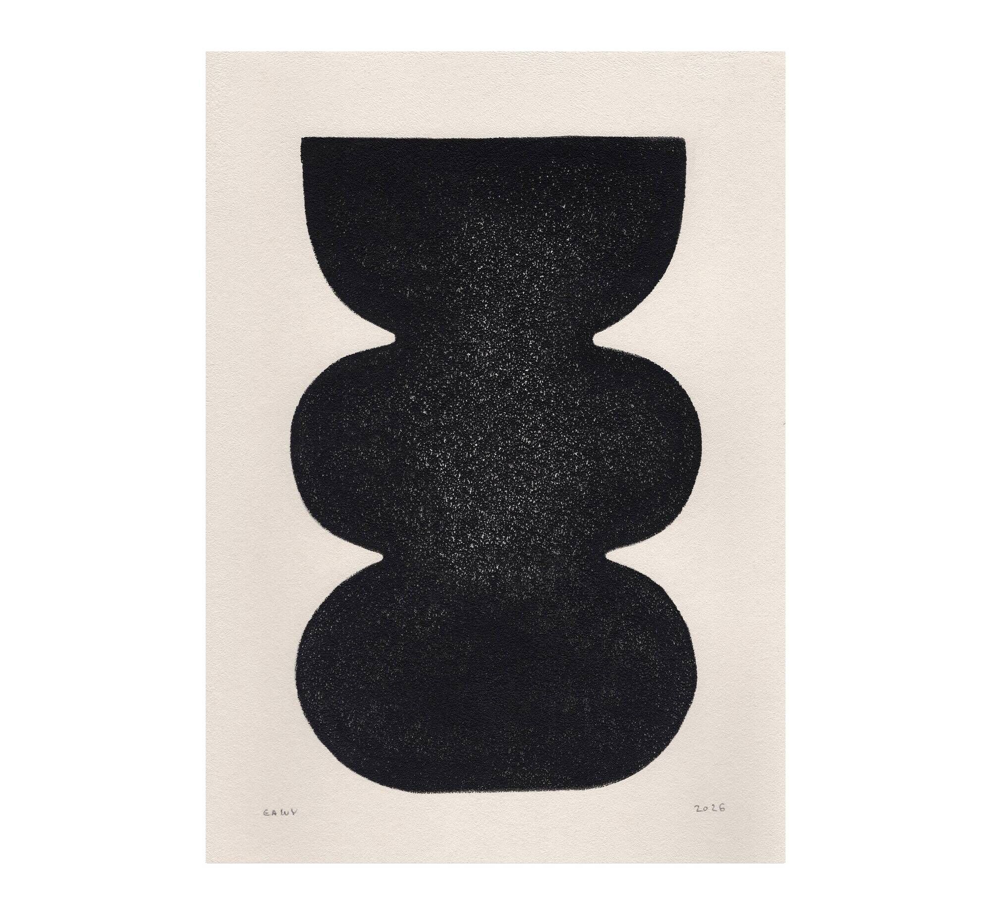 art print after an abstract painting signed Eawy