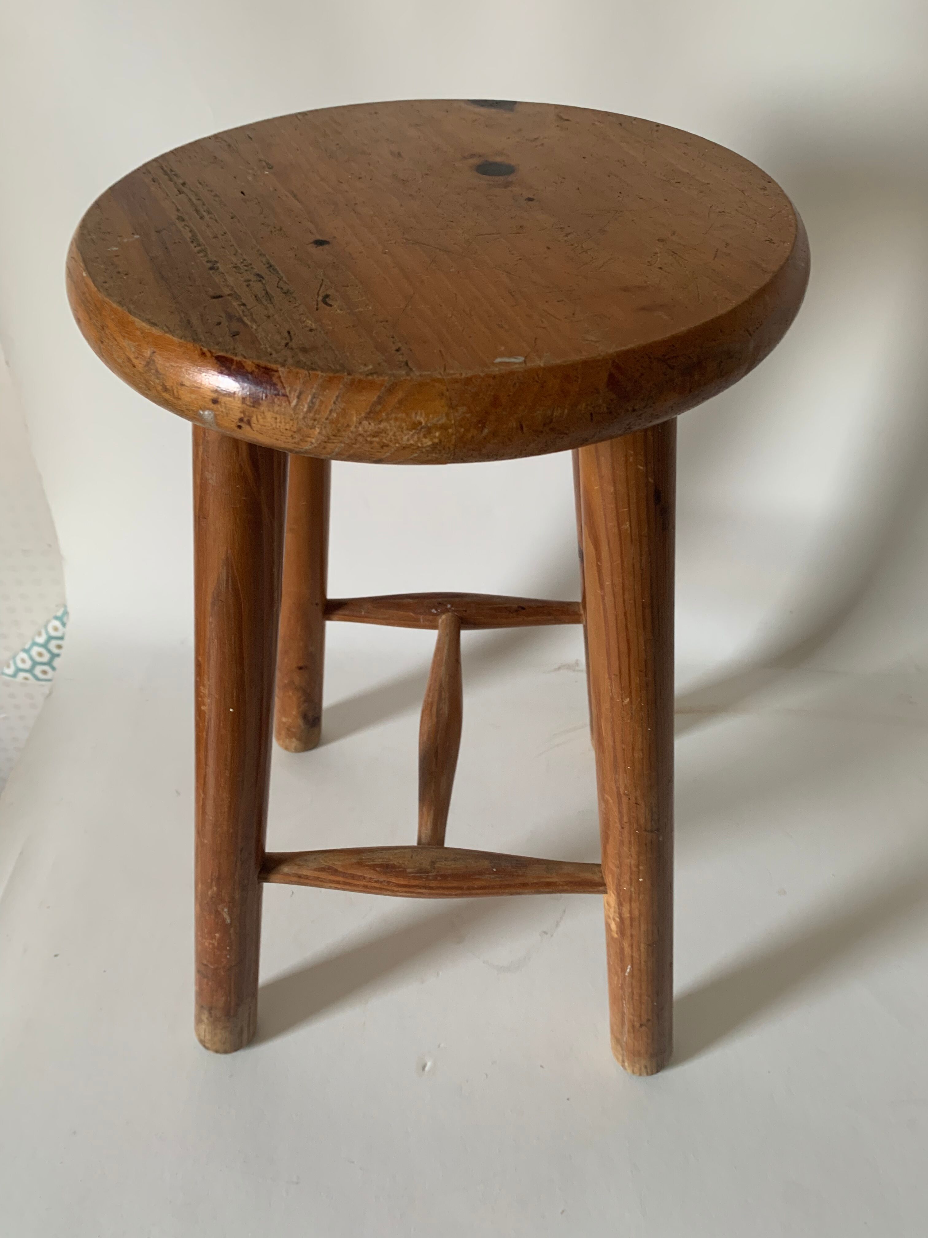 Light wood stool