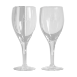 2 "D" monogrammed wine glasses