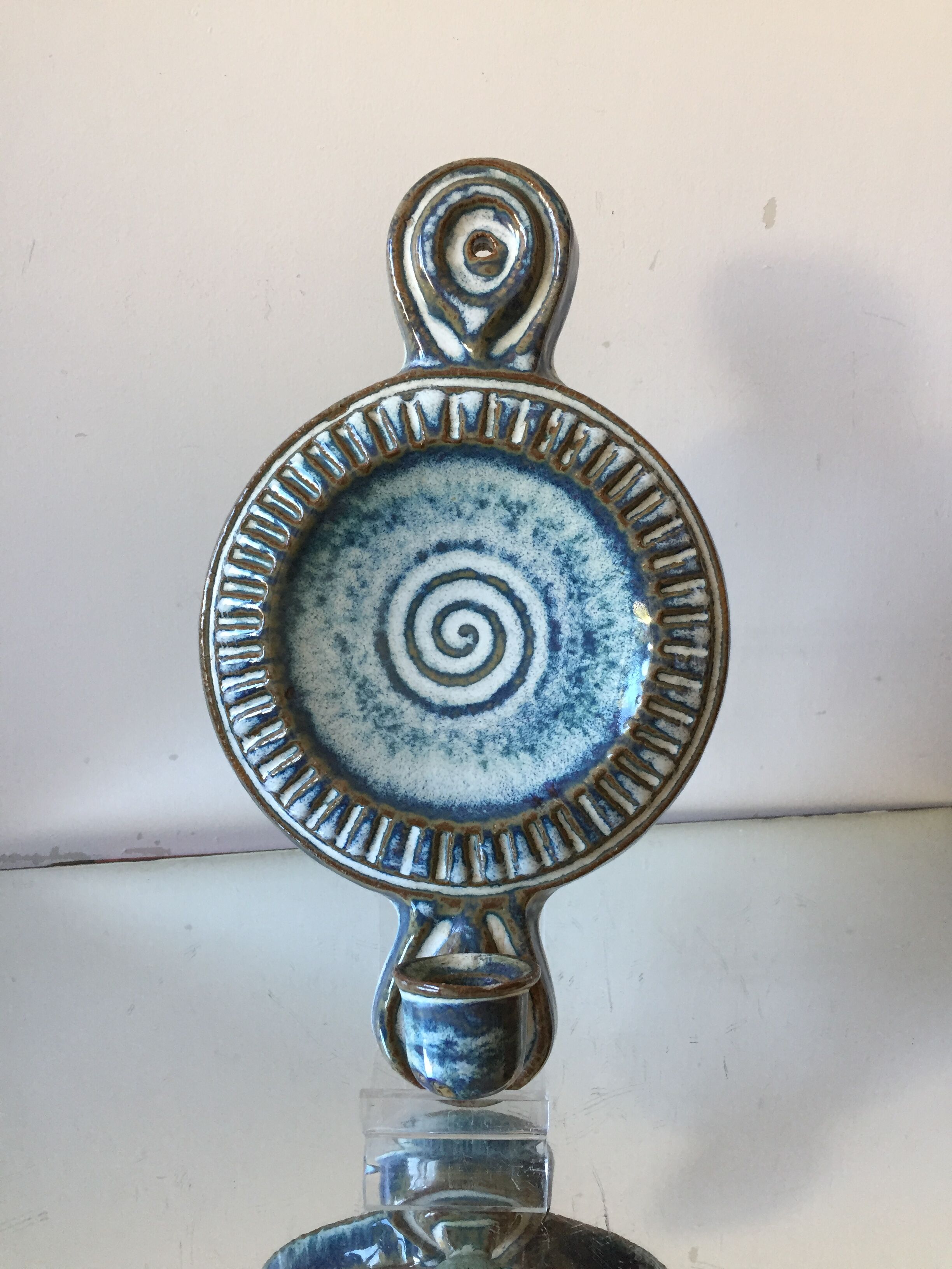 Bougeoir mural en grès de Soholm