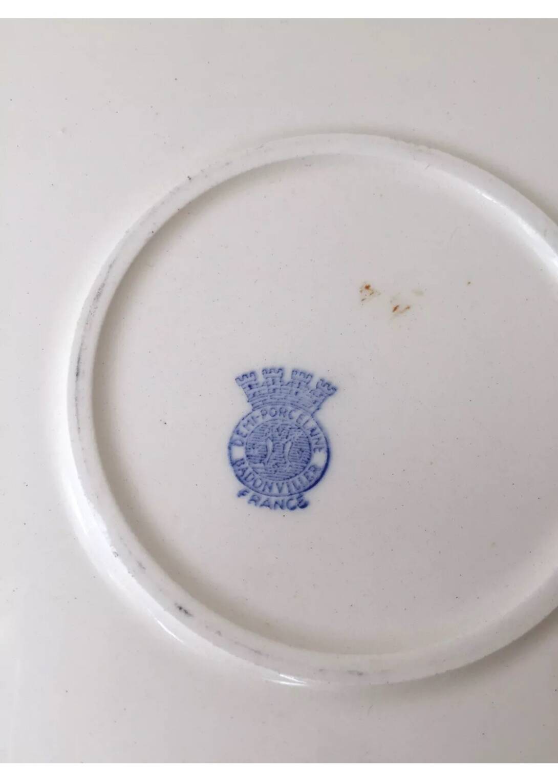 Badonviller pink cake plate Digoin