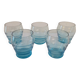 Vintage blue wavy glasses, mid-20th century
