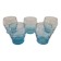 Vintage blue wavy glasses, mid-20th century