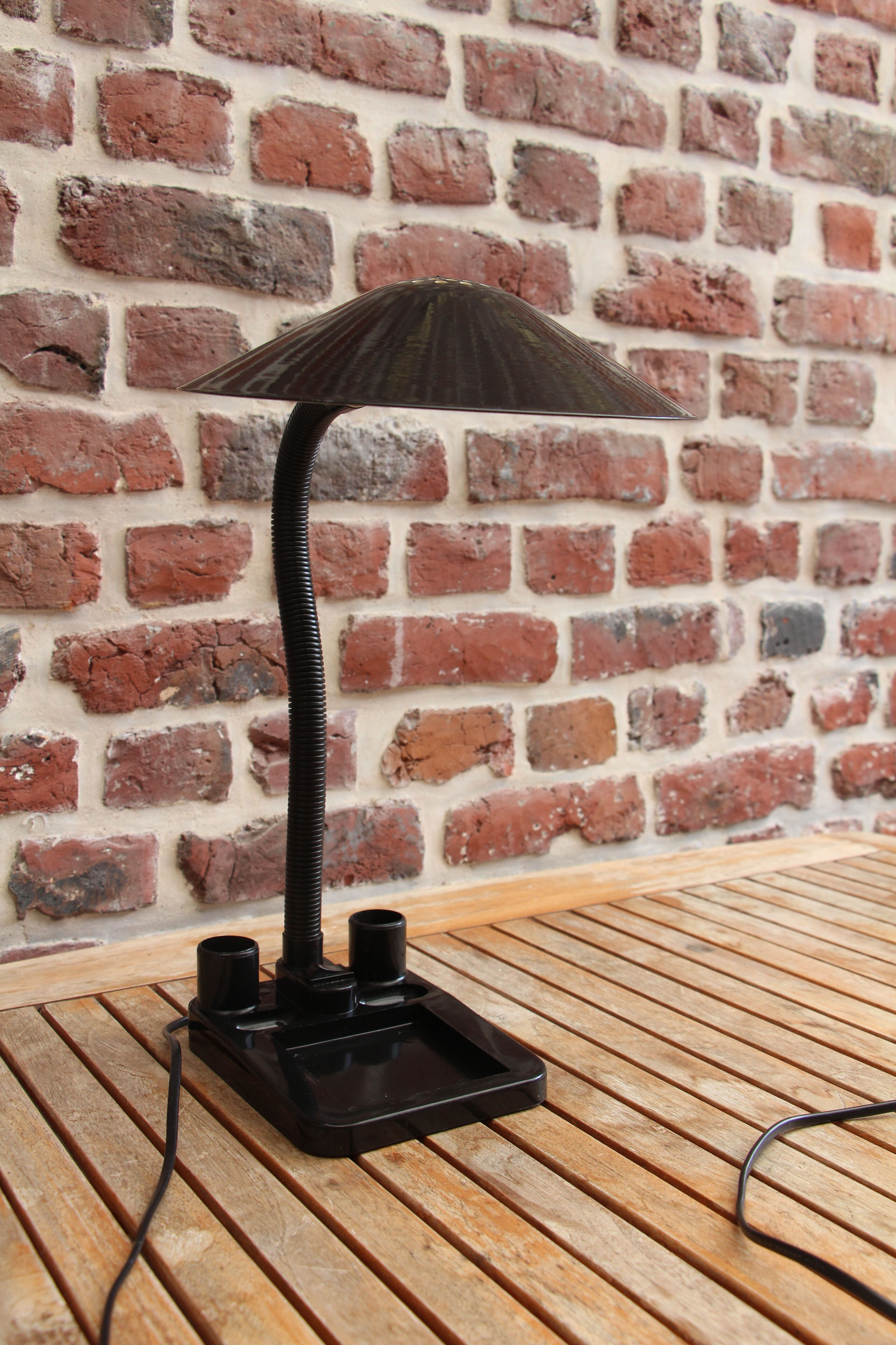 Black Aluminor desk lamp 80's