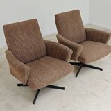 Paire de fauteuils pivotant Tchécoslovaquie 1960